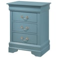 thumbnail image 2 of Glory Furniture Louis Philippe Teal 3 Drawer Nightstand for Traditional Bedroom, 2 of 4