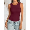 thumbnail image 4 of ANRABESS Womens Ribbed Bodysuit Summer Sleeveless Crewneck Tank Top Slim Fit Knit Layering Top for Casual Going Out, 4 of 8