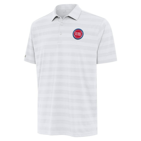 Men's Antigua White Detroit Pistons Tunnel Polo