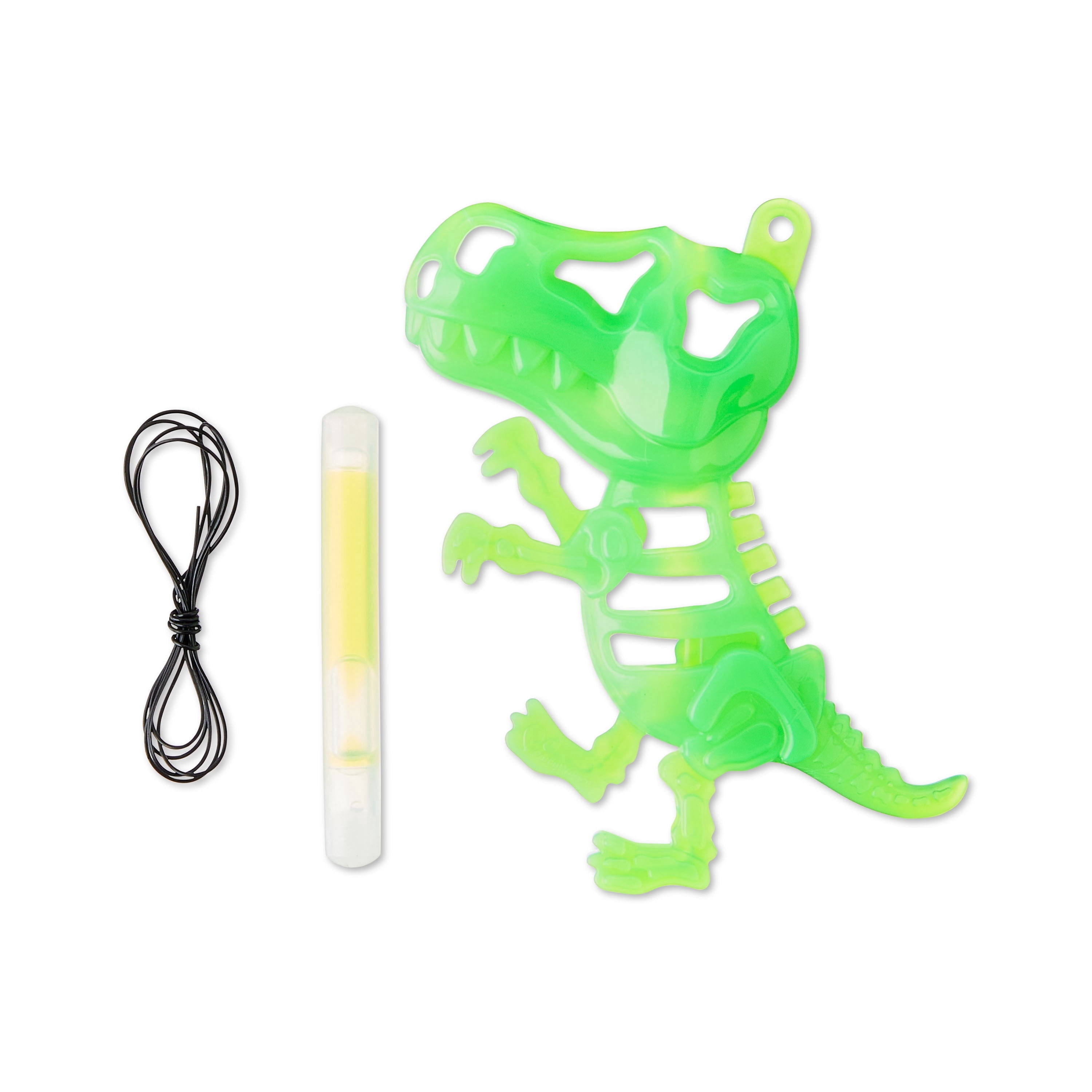 Dinosaur Skeleton Glow Necklace, Green, Halloween by Way To Celebrate
