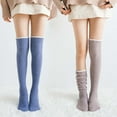 thumbnail image 3 of LckLvx Women's Fuzzy Thigh High Socks Soft Comfy Over the Knee Long Socks Leg Warm Winter Sleep Home Stockings, 3 of 9