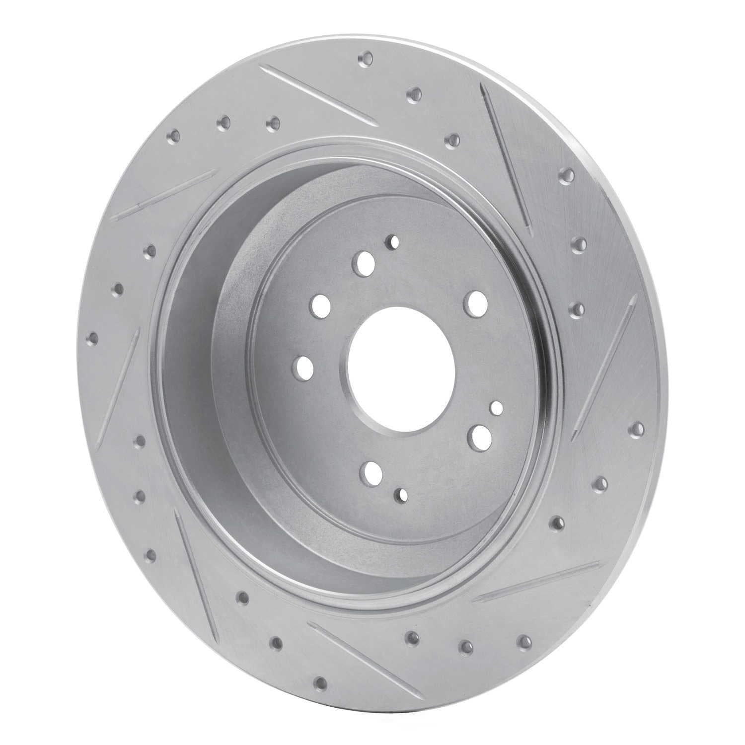 Dynamic Friction Company 631-58028L DFC Brake Rotor - Drilled And Slotted - Silver