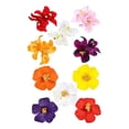 thumbnail image 5 of 10pcs Floral Hair Accessories Double Fabric Flower Clip Barrettes With Metal Base Gift Ready Packaging, 5 of 9