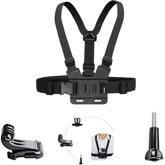 Adjustable Chest Mount Harness Compatible with AKASO EK7000 Brave 4 Gopro Hero7 6 5 Victure 4k APEMAN Action Camera Body Chest Strap Mount Belt