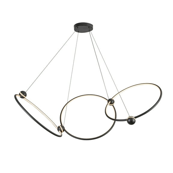 Kuzco Lighting Ch17703 Isho 51" Wide Abstract Ring Chandelier - Black