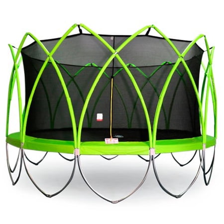 Spark 14-Foot Trampoline  with Safety Enclosure  Green (Box 1 of 7) [954714834]
