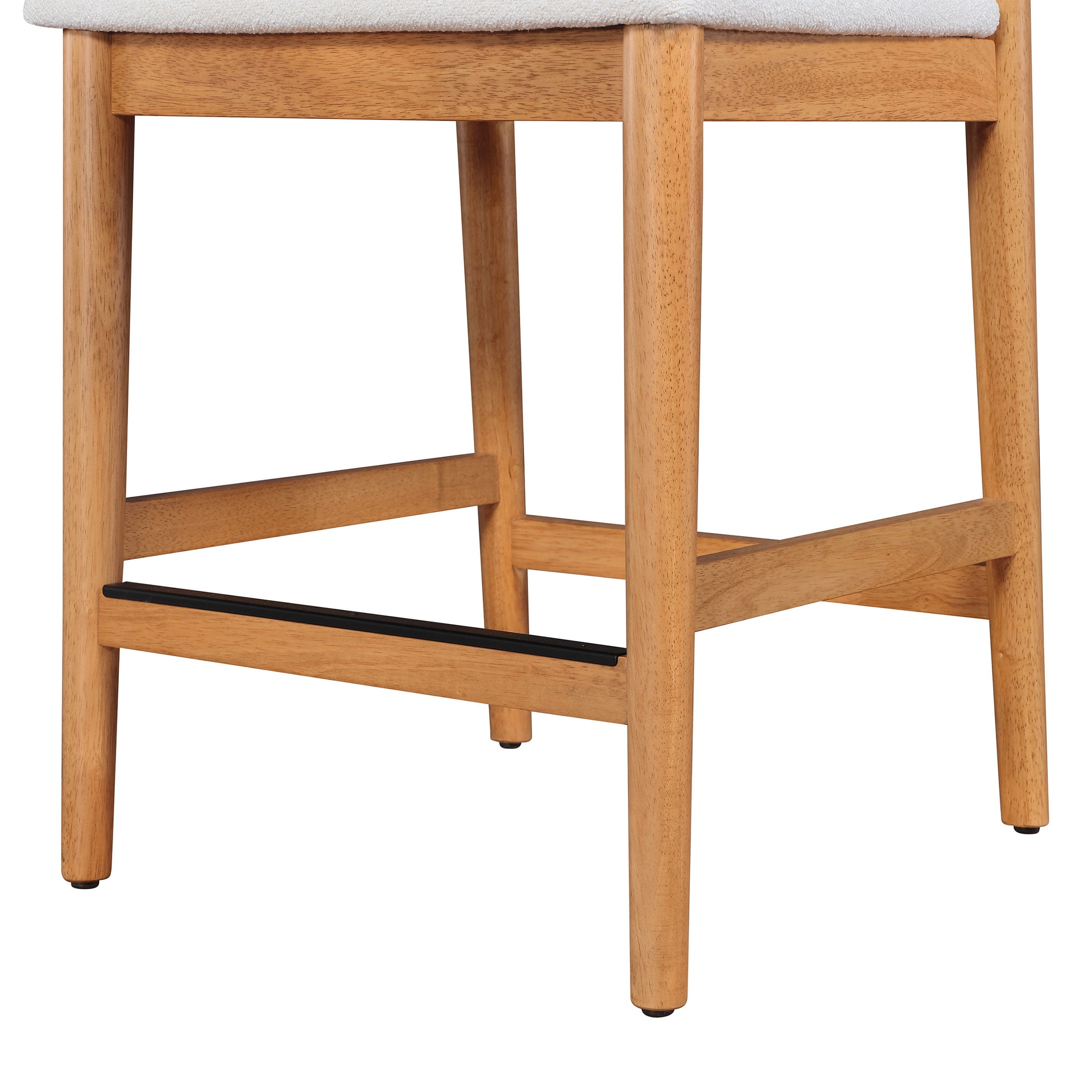 Beautiful Drew Counter-Height Stools by Drew Barrymore, Warm Honey Finish, 2 Pack