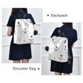 thumbnail image 4 of FORMRS Women's Travel Backpack Purse Anti-theft Hidden Pockets Casual Shoulder Bag, Blue Cartoon Snowmen, 4 of 7