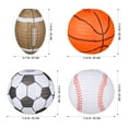 thumbnail image 7 of LOLIPPYY 4-Pack Sports Themed Paper Lanterns for Baseball, Basketball, Soccer, Rugby Party Decorations, 7 of 7
