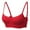 Red, variant on WRKEKC Wireless Bras for Women, Women's Solid Color Thin Style Ventilate Back Buckle Bra without Steel Rim