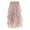 Pink, variant on Fesfesfes Skirts for Women Solid A-line Irregular Net Yarn Elastic Waist Casual Pleated Skirt