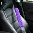 thumbnail image 4 of 4 Pack Seat Belt Cover Extra Long Seat Belt Pads for Car Soft Comfort Shoulder Strap Covers Harness Pads Helps Protect Your Neck and Shoulder(10.6 Inch,Purple), 4 of 12