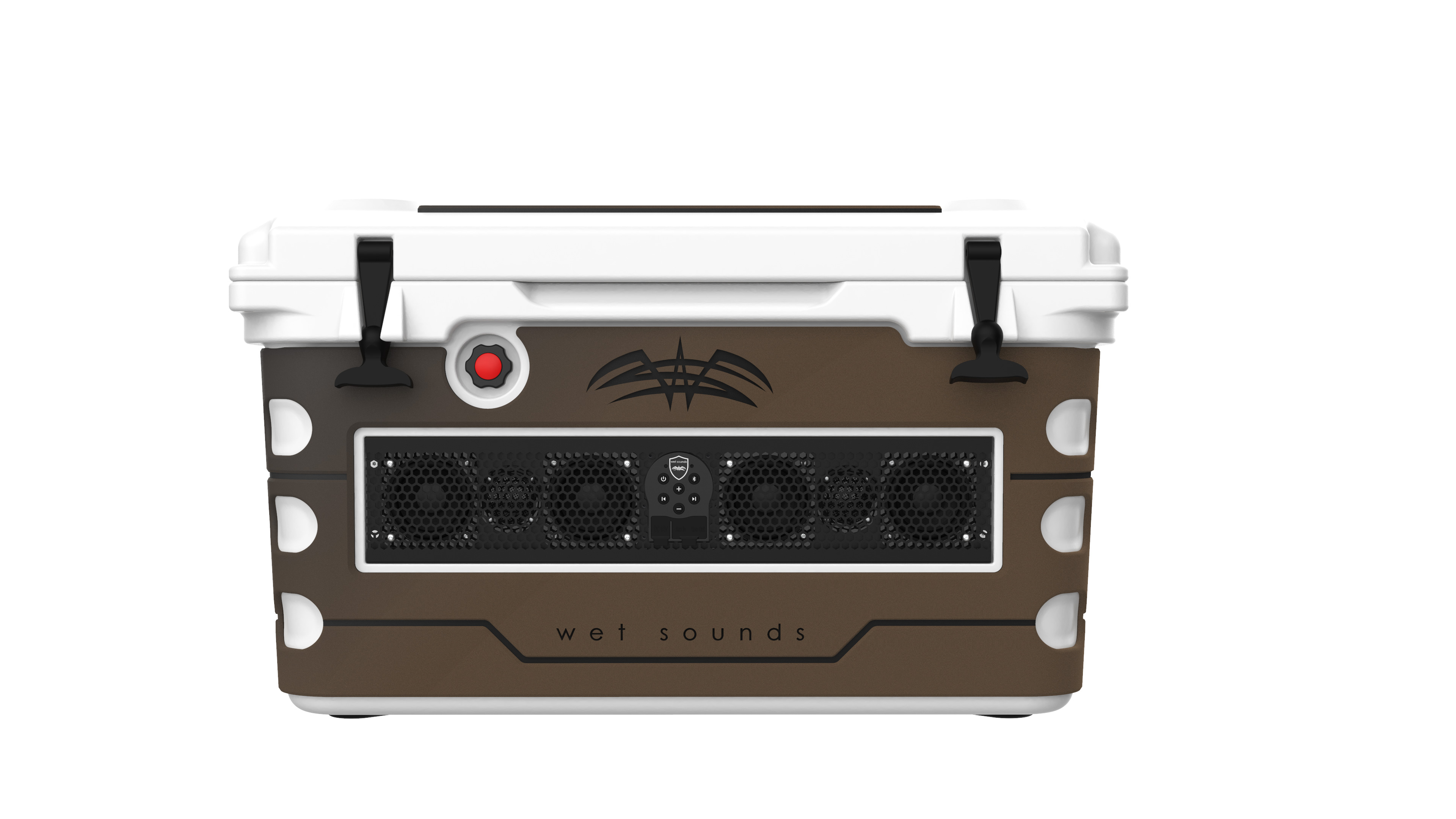 Wet Sounds Stealth SHIVR-55-WHT White High Output Audio Cooler Speaker  System Full Gator Step Kit Whiskey Over Black