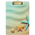 thumbnail image 1 of FMSHPON Sea Shells Clipboard Hardboard Wood Nursing Clip Board and Pull for Standard A4 Letter 13x9 inches, 1 of 8