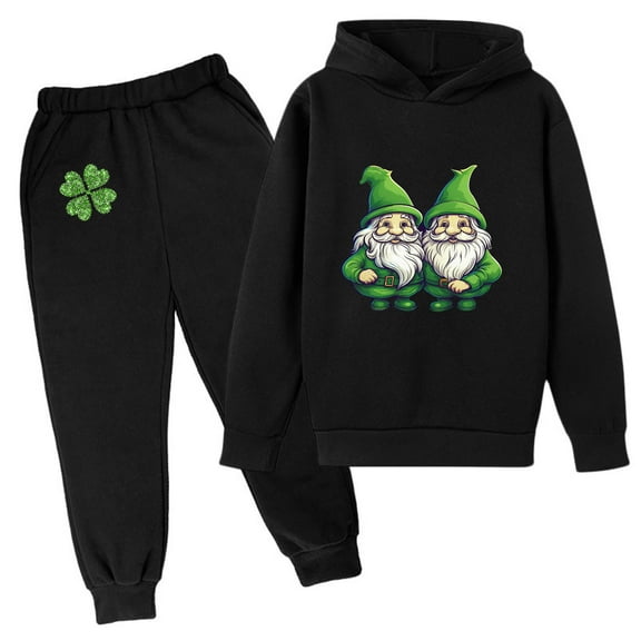 LUOGENLI Boys Suits Size 8 Green Kids Hoodie Sweatshirt And Sweatpants Irish Festival Pullover Hoodie Set Tracksuit 2 Piece Outfits Boys Suits Size 16 Boys Outfits 5T 2-3 Years