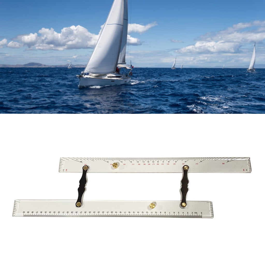 BQBQERT Professional Parallel Ruler For Marine Navigation 450mm/17.72Inch Architect Drafting Ruler With Clearly Scale