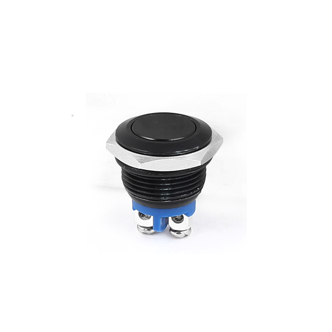 250V 5A SPST Momentary NO NC Black Push Button Switch
