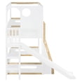 thumbnail image 6 of Twin Size Versatile Kids Loft/Bunk Bed with Floor Bed, House Bed Frame with Slide, Storage Shelves and Guardrails, 6 of 11