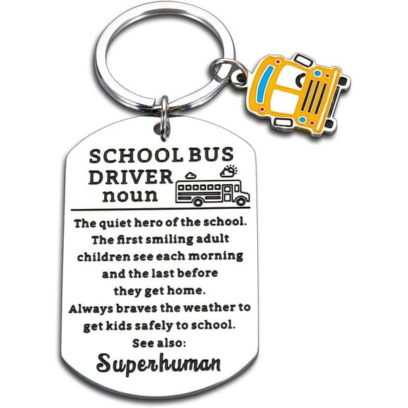 Bus Driver Christmas Gifts Gifts for School Bus Driver Appreciation Gifts for Men Women Keychain Thank You Gifts for School Bus Driver Day Gift Birthday Graduation Retirement Valentines Leaving Gift