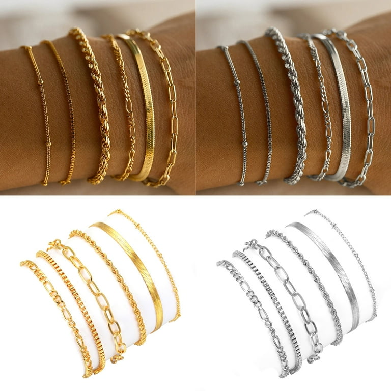 Elegant Gold and Silver Jewelry Set of 6 pieces gold tone new Gold Jewellery Elegant Set - Etsy main image 3