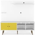 thumbnail image 3 of Manhattan Comfort Liberty 71" Entertainment Center in White and Yellow, 3 of 9