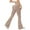 Khaki, variant on Women's 2025 New Style High Waist Ribbed Flare Yoga Pants, Peach Hip Lifting Fitness Pants, Wide Leg Bootcut Exercise Pants, Stretchy Athletic Pants for Women, Trendy Flared Leggings for Workouts