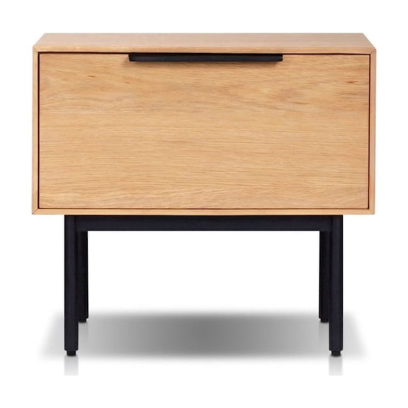 Origins by Alpine Modern Akira Nightstand, Light Oak