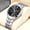 White shell, black surface, steel strap, variant on Men's fashion quartz watch with cross and calendar, business waterproof wristwatch, trendy men's watch