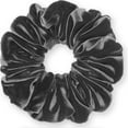 thumbnail image 3 of Velvet Scrunchies King Size Charcaol XXL Plush Ponytail Holders Oversized Big Made in the USA, 3 of 7