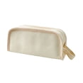 thumbnail image 4 of Zipper Pencil Pouch Compact Stationery Organizer Large Capacity Pen Bag for Teen White, 4 of 9