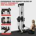 thumbnail image 4 of Mitonos  Cable Crossover Machine,Wall Mount Cable Station with Adjustable 18 Positions  Dual Pulley System,Lat Pull Down Machine  with 400LBS Weight Stack for Home Gym Fitness, 4 of 9