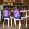 thumbnail image 5 of TSOVTHRID Dolphin Moon Starry Night Print Chair Covers Washable Chair Back Protector Covers Soft Dining Chairs Slipcovers for Kitchen Party Festival Home Decor, Set of 2, 5 of 7