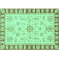 thumbnail image 1 of Ahgly Company Indoor Rectangle Oriental Turquoise Blue Traditional Area Rugs, 5' x 7', 1 of 4