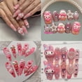 thumbnail image 2 of Sanrios-Juego de uñas Diy Kuromi My Melody, juego de uñas Y2K, Hello Kitty, dijes Kawaii, parche de uñas tridimensional hecho a mano, Anime, 2 of 4