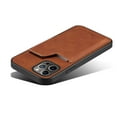 thumbnail image 2 of iPhone 12 6.1-inch Case,Dteck Shockproof Rubber Retro Leather Slim Card Holder Wallet Hybrid Back Phone Case Cover For Apple iPhone 12,Brown, 2 of 6