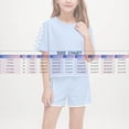 thumbnail image 3 of Ensemble de Shorts Imprimés à Manches Courtes et Col Rond pour Enfants, Mélange Polyester Spandex, Taille Élastique, Haut et Bas Assortis, Vert Militaire, Taille 120 cm, 3 of 9