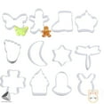 thumbnail image 3 of PULLIMORE Metal Cookie Cutters Set, 12PCS Flower Round Heart Star Shape Biscuit Stainless Steel Metal Molds Cutters for Kitchen Baking Halloween Christmas Small Cookie Cutters (Style C), 3 of 9