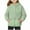 Green, variant on HAiming Children's Hoodied Fuzzy Sweatshirts Casual Solid Color Button Crew Neck Long Sleeve Kids Tops with Pockect