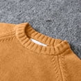 thumbnail image 5 of Spazoro Girls Crew Neck Knit Sweater, Solid Color Warm Long Sleeve Breathable Pullover Tops for Daily Layering Orange Size 3-4T, 5 of 9