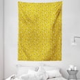 thumbnail image 1 of Bird Tapestry, Childish Baby Mother Birds Seagull Characters Playroom Cartoon, Wall Hanging for Bedroom Living Room Dorm Decor, 60W X 80L Inches, Earth Yellow Charcoal Grey White, by Ambesonne, 1 of 2