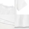 thumbnail image 3 of Camiseta de manga corta para mujer, camiseta de moda con cuello redondo para ir de compras a la playa SG, 3 of 7