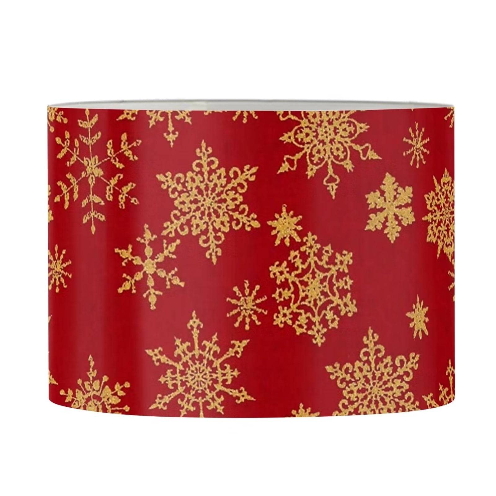 NETILGEN Gold Christmas Snowflake Table Lamp Shade Well Constructed Drum Lampshade Replacement