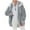 Gray, variant on Jackets for Women Hooded Coat Plus Size Winter Warm Loose Plush Zip Jacket Gray