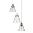 thumbnail image 4 of Globe Electric Jackson 3-Light Chrome Pendant with Clear Glass Shade, Bulbs Included, 61037, 4 of 7