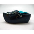 thumbnail image 2 of Wooden Shoe Party Favor Blue Clogs with Flower Design, 2 of 4