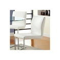 thumbnail image 3 of Benzara Lodia II Contemporary Counter Height Chair Withvwhite Pu, Set of 2-Color:White, 3 of 3