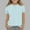 Light Blue, variant on YLSDY T Shirts for Girls 3-12 Years Eyelet Tops Loose Fit Summer Fashion Short Sleeve Pullover Tee Shirts Casual Hollow Tops Black 140