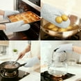 thumbnail image 2 of Unique Bargains Heat Resistant Cooking Gloves Thick Cotton Lining Silver 10.6x6.7inch, 2 of 6