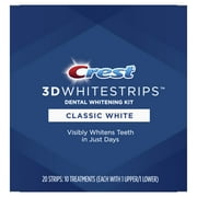 Crest 3D Whitestrips Classic White Teeth Whitening Kit, 20 Strips
