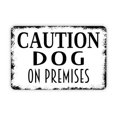 thumbnail image 1 of Señal de metal con advertencia de perro en las instalaciones, tamaño: 8 x 12 pulgadas, 1 of 4